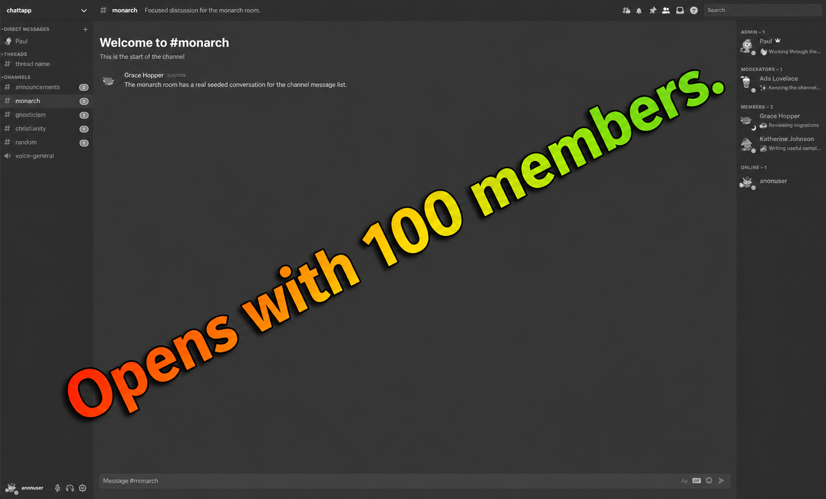 Preview of the AwakenJesus community chat application